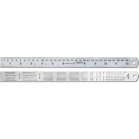 Steel Rule With Conversion Table - 12" / 300mm
