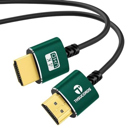 Thsucords Slim HDMI Cables 15FT, Ultra Soft & Thin HDMI to HDMI Cord ...