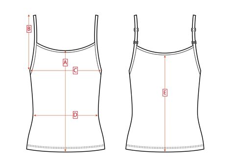 Woman top size chart shirt front and back sketch | Premium Vector