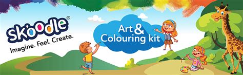 SKOODLE Art & Colouring Kit for Kids | Includes Oil Pastels ...