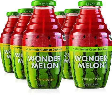 Wonder Melon Organic Cold Pressed Watermelon Juice Variety Pack, 6 Pack ...