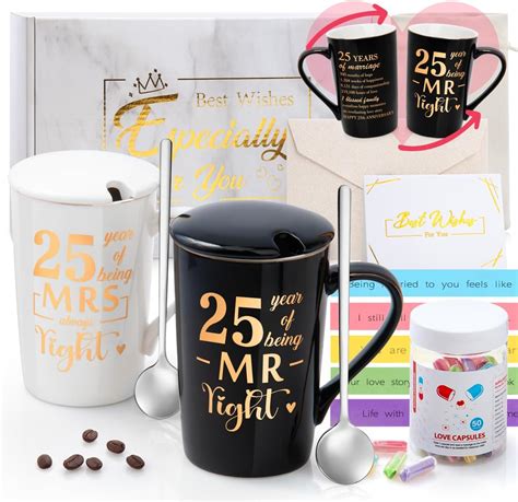 Amazon.com | TplusGo 25th Wedding Anniversary/Gifts for Couple, Husband ...