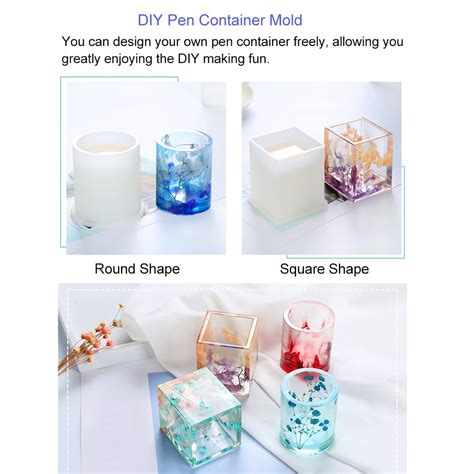 Silicone Molds DIY Making Crafts Decoration Pen Container - Square Sha ...