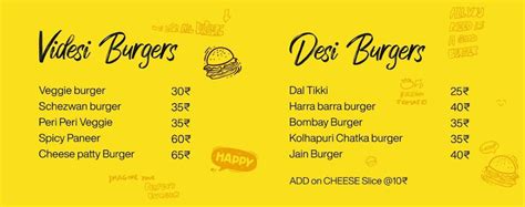 Menu at BFF - Burger Fries Friends, Kolhapur
