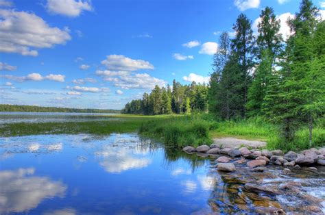 Side view of the lake at lake Itasca state park, Minnesota image - Free ...