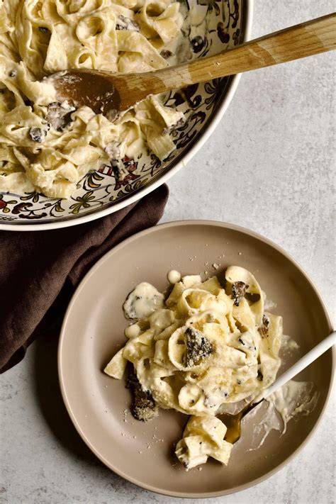 Pasta with Black Truffle Cream Sauce (20 Minute Meal!) | Recipe ...