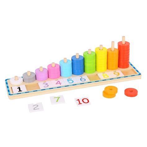 Buy Brain ToysCount and Sort Stacking Tower - Wooden Number-Learning ...