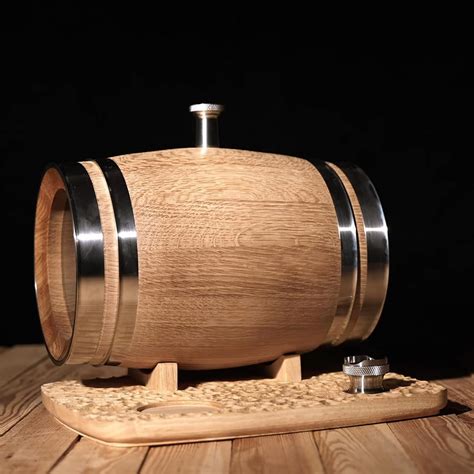 Amazon.com: VJIAIEO New Visible 3L American White Oak Barrel Aging Barrel with Stand and Funnel ...