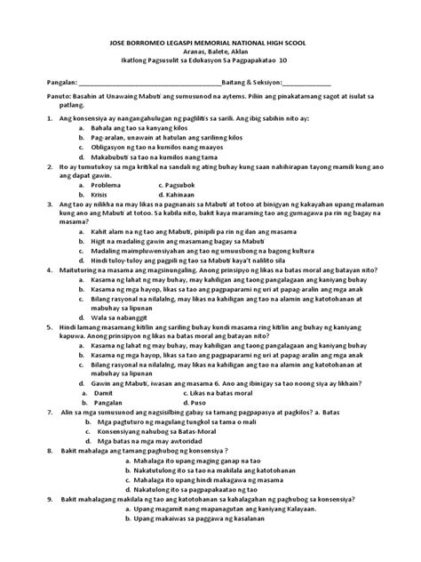 Image result for Module 1 ESP Grade 10 3rd Quarter