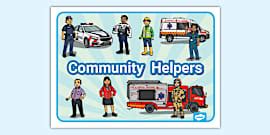 Singapore Community Helpers Display Posters