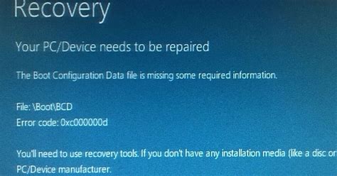 Image result for BCD File Missing or Corrupt