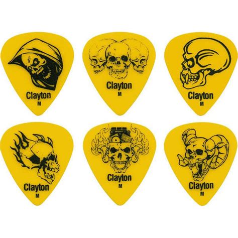 Buy Clayton Acetal Demonic Guitar Picks Yellow Medium Online | Bajaao