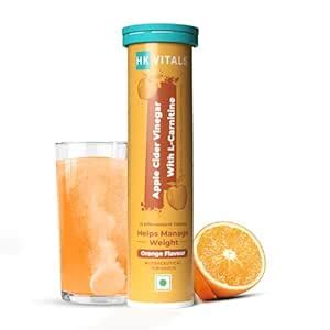 HealthKart HK Vitals Apple Cider Vinegar + L Carnitine (Orange, 15 ...