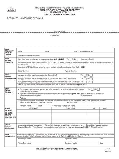2022 Form NH PA-28 - Fill Out, Sign & Share Online | pdfFiller