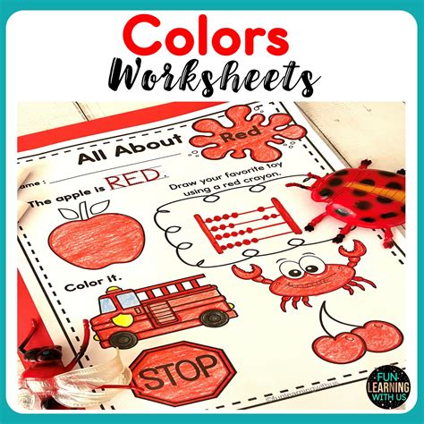 Learning Colors Worksheets Kids