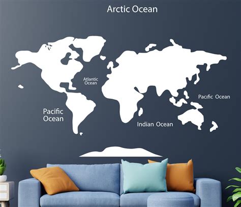 World Map Wall Decal Sticker 的图像结果