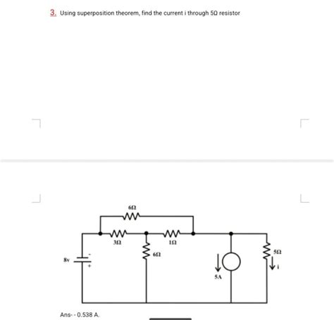 Image result for Find Current Using Superposition Theorem