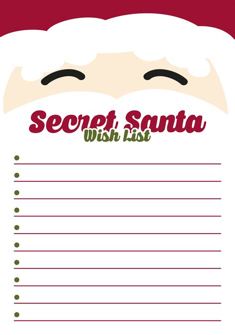 Christmas List For Santa - 13 Free PDF Printables | Printablee