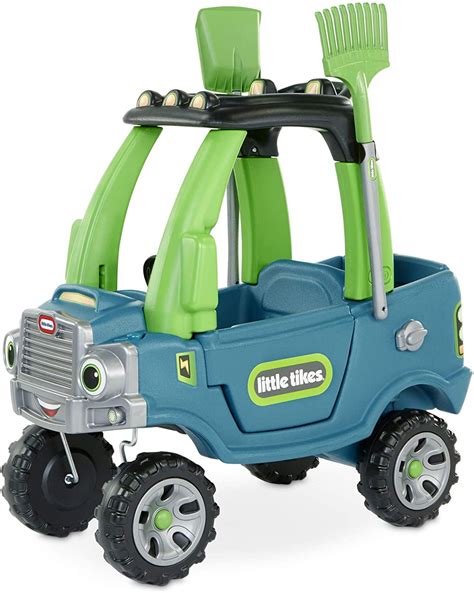Little Tikes Go Green Cozy Truck with Trailer Toy Gardening Tool Set ...