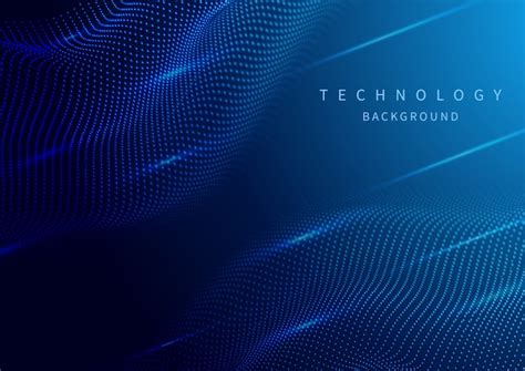 Abstract digital landscape with flowing particles | Premium Vector