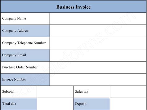 Image result for Invoice Form Example