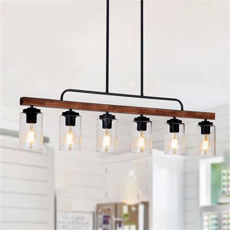 Rustic Kitchen Lights Over Island at Rachel Fairweather blog