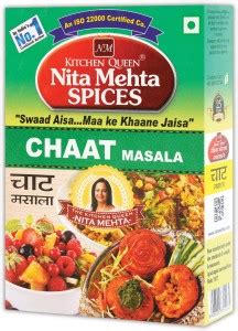 KITCHEN QUEEN NITA MEHTA Chaat Masala 100g with Pink Salt Sprinkler ...