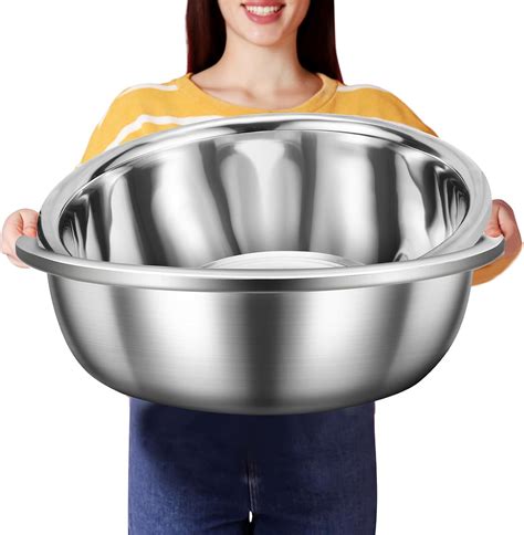 FillTouch 2 Pack 16 Quart Large Mixing Bowl Oversized All Purpose 304 ...