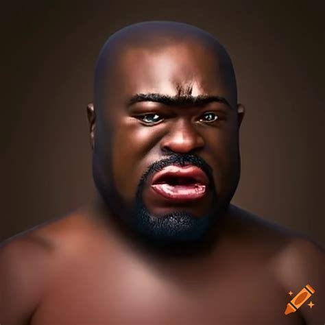 Big black man on Craiyon