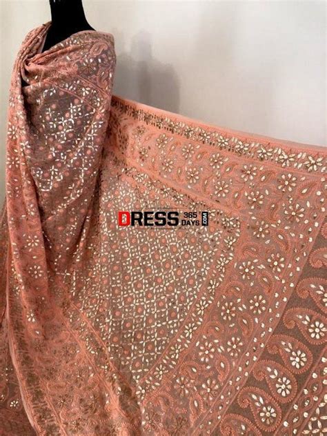 Peach Gota Patti Chikankari Lehenga Set – Dress365days