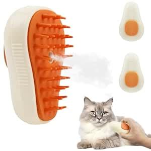 Buy Qpets® Cat Comb, Dog Steam Brush with Mango Ergonomic Handle, USB ...