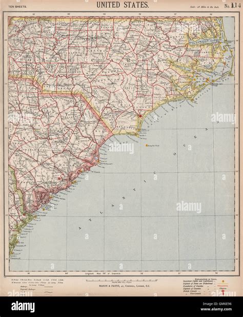 Carolina coast map hi-res stock photography and images - Alamy