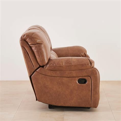 Buy Apollo Faux Leather 3-Seater Recliner - Brown from Home Centre at ...
