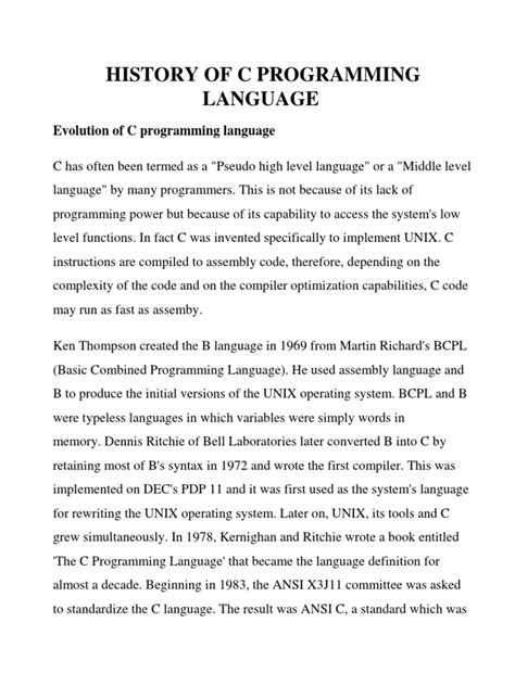 History of C Programming Language 的图像结果
