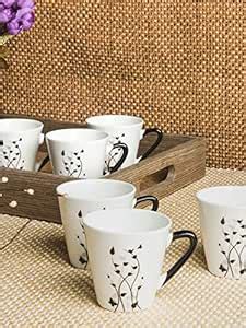 Buy SONAKI Bone China Tea Cups/Coffee Mugs with Real Gold Design (130 ...