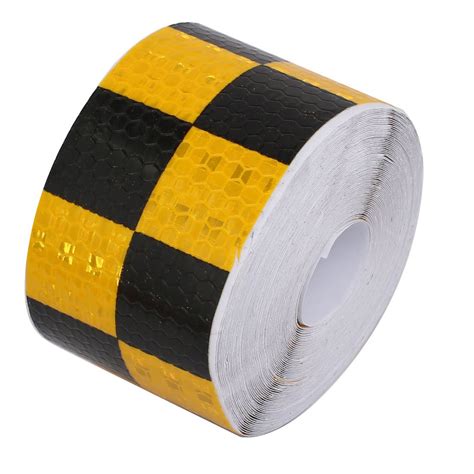 Generic Yellow Black Lattice Honeycomb Reflective Conspicuity Tape 5cm ...