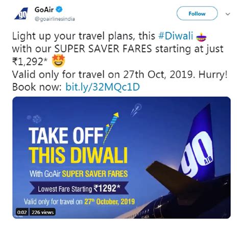 GoAirનો દિવાળી સેલ, આજે જ બૂક કરો 1292 રુપિયામાં ટિકિટ | Samachar ...