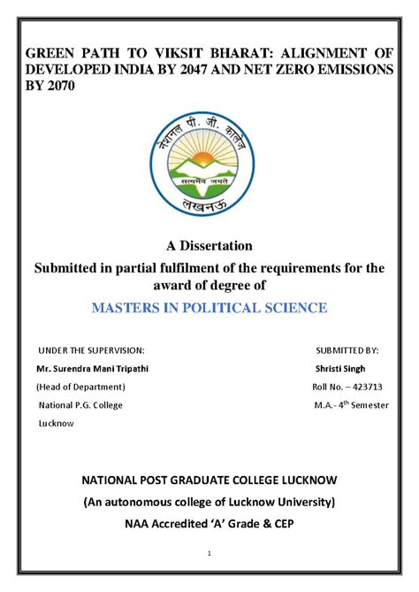 Path to Viksit Bharat 2047: Aligning Development and Net Zero 2070 ...