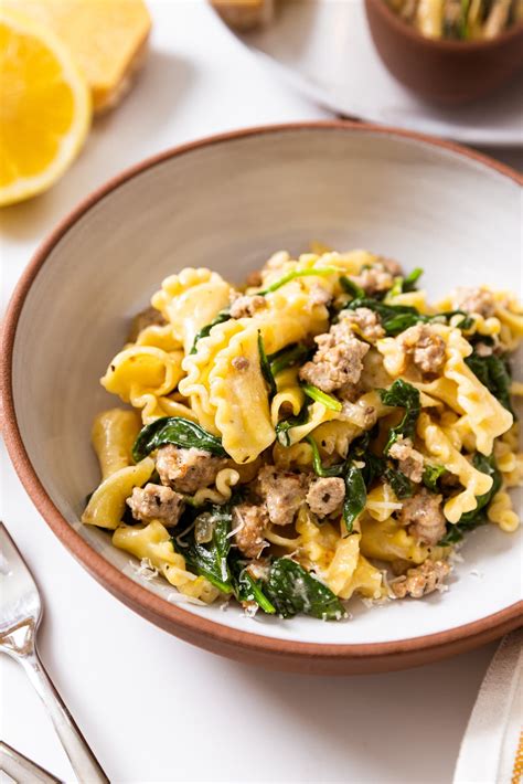 Creamy Sausage & Spinach Pasta Recipe - Wyse Guide