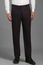 Buy Men Brown Slim Fit Textured Flat Front Formal Trousers Online ...