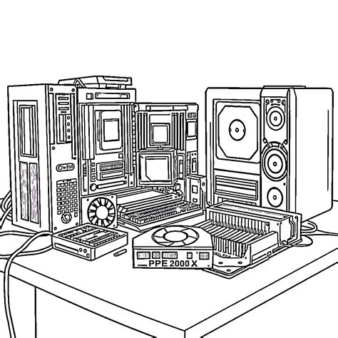 Computer Parts Coloring Pages 的图像结果