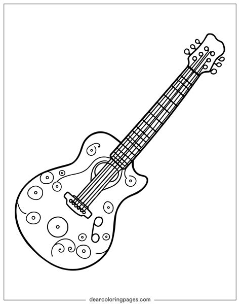 Guitar Coloring Pages - 11 Free Printable Coloring Pages