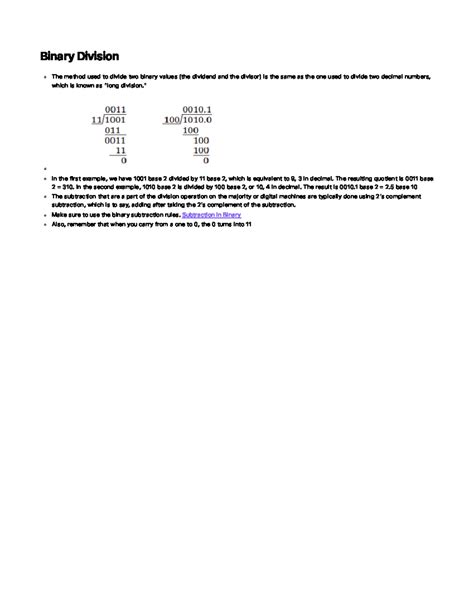Image result for Binary Division Computer. Method
