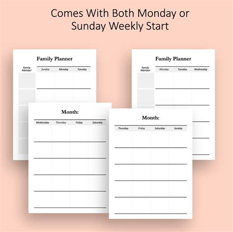 Image result for Family Planner Examples