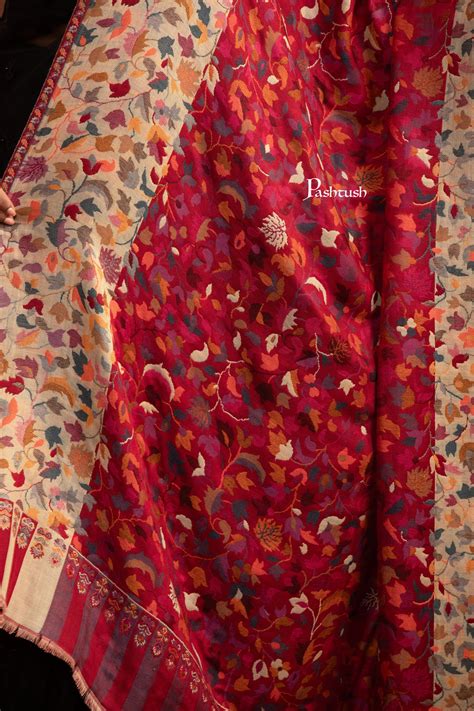Pashtush Womens Ethnic Weave Shawl, Reversible, Multicoloured ...