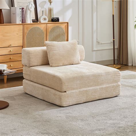 Compression Sofa,Convertible Floor Sofa Bed with Fixed-Shape Frame ...