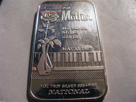 1 Oz Troy Silver 999 + Fine Bar Canadian Made For Mothers Day