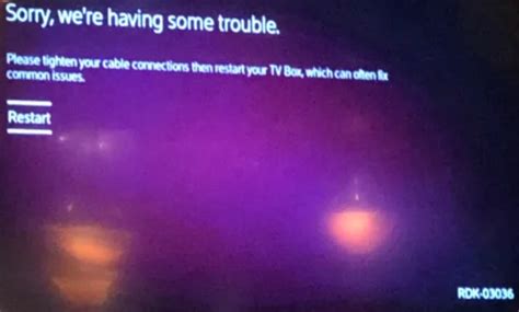 Image result for RDK 03003 Error Code