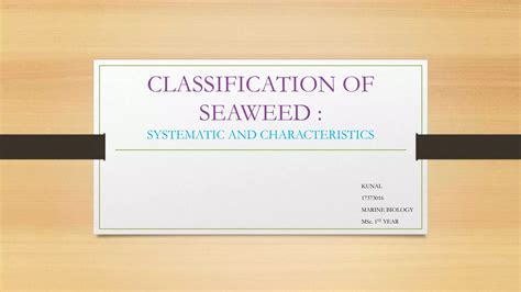 Classification of seaweed | PPTX - species of kelp