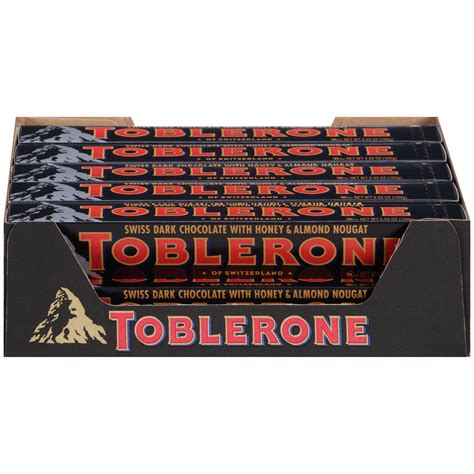 Buy Toblerone, Swiss Dark Chocolate Bar, 3.52 oz, (Pack of 20) Online ...